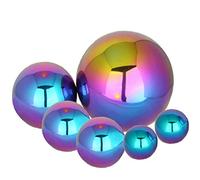 zosenda Lot de 6 Boules d'observation en Acier Inoxydable - 50-150 mm - Multicolores - Polies Miroir - Boule Creuse réfléchissante - Globe d'observation pré-percé pour décoration de Jardin et Maison