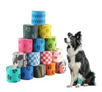 Zosenyer 15 Rouleaux Bandage Autoadhésif, Bande Cohesive 5 cm x 4.5m, Couleurs Bande Strapping Adhésif pour Les Humains Et Les Animaux, Bande Auto Adhesive pour Pouce Poignet Cheville