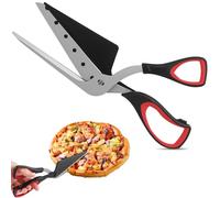 Zosenyer Ciseaux à pizza, 27 cm de long, passent au lave-vaisselle, ciseaux de cuisine multifonctions, pour couper la pizza (noir)