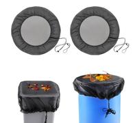 Zosenyer Filet Recuperateur Eau 2 Pièces Filet pour Citerne De Pluie Réglables avec Cordon de Serrage 90cm Couverture en Filets Anti Moustique pour Protection Contre Les Moustiques