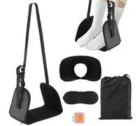 Zosenyer Repose - Pieds d'avion - Soulagement du Dos Et des Jambes - Kit Complet avec Coussinets De Cou,œillets, Bouchons d'oreilles Et Sangles De Corde (pour Voyage, Bureau, Train, Avion)