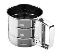 Zosenyer Tamis Farine Cuisine Acier Inoxydable, Passoire de Coco Chinois, Passoire pour Tamiser la Farine INOX, Tamiseur pour Filtrer d'amande, Sucre en Poudre, Cacao en Poudre, Capacité de 250 g