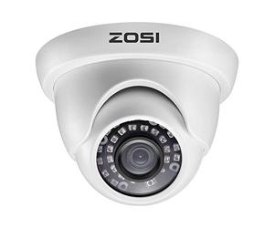 ZOSI 1080p Caméra de Surveillance Extérieure Dôme Objectif 3.6mm Haute Résolution 2000TVL Système Vidéo Surveillance Caméra Etanche IP66, Vision Nocturne 80ft (24m)
