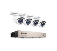 ZOSI 1080P FULL HD Kit Caméra de Surveillance avec 8CH H,265+ DVR Enregistreur Vidéo Numérique, Alerte Instantanée Accès à distance