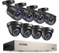 ZOSI 1080P Kit de 8 Caméra de Surveillance Extérieure pour Surveillance Domestique