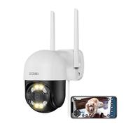 ZOSI 2.5K Caméra de Surveillance WiFi Extérieure, Plug-in Caméra PT 360°, Suivi Automatique, Audio Bidirectionnel et Alarme Sonore et Lumineuse, Détection de Personne/Véhicule, C289