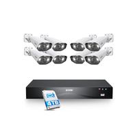 ZOSI 32CH 4K NVR PoE Caméra Surveillance Extérieure 8MP Caméra Extérieure avec 4TB HDD, Détection de Personne Véhicule, Projecteurs, Audio Bidirectionnelle, Vision Nocturne Couleur, C182