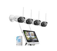 ZOSI 3MP Kit Caméra Surveillance WiFi6 Extérieur NVR 12″Écran 8CH 500 G