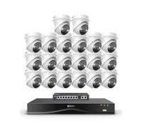 ZOSI 4K Kit Caméra de Surveillance NVR PoE Extensible à 32CH 4TB HDD, 20pcs 8MP Caméra Extérieure et 8 Ports PoE Switch Commutateur, Détection de Personne/Véhicule, Audio Bidirectionnelle