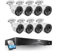 ZOSI 4K Kit Caméra de Surveillance PoE Extérieure NVR 16CH 4TB | Détection Humaine et Alerte Instantanée, Accès à Distance, Vision Nocturne et Enregistrement 24/7