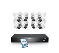 ZOSI 4K Kit Caméra Surveillance Extérieure PoE NVR 16CH 8MP 4TB HDD