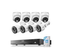 ZOSI 4K Kit Caméra Surveillance PoE Extérieur Intérieur - NVR 16 CH 8MP 4TB HDD Extensible à 32CH, Détection IA Personne/Véhicule, Vision Nuit 30m, Audio Bidirectionnel, IP66