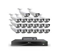 ZOSI 4K Kit de Sécurité PoE NVR Extensible à 32CH, 20pcs Caméra de Surveillance avec 8 Ports PoE Switch Commutateur, Détection Personne/Véhicule, 4TB HDD Vision Nuit Couleur, Audio Bidirectionnel