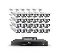 ZOSI 4K Kit de Sécurité PoE NVR Extensible à 32CH, 24pcs Caméra de Surveillance avec 8 Ports PoE Switch Commutateur, Détection de Personne/Véhicule, 4TB Vision Nuit Couleur, Audio Bidirectionnel