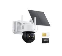 ZOSI 4MP Caméra 4G LTE Batterie Extérieure + Panneau Solaire, Camera sans Internet PT 360°, Carte SIM Intégrée pour Données Ilimitées, Détection Personne Audio Bidirectionnel, 32G Carte