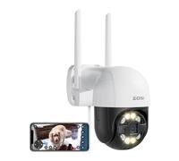 ZOSI 4MP Caméra Surveillance WiFi Extérieure PT Vue à 360°