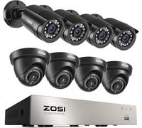 ZOSI 8CH 1080P Kit Caméra de Surveillance DVR avec 8 Caméra Surveillance Extérieure Filaire