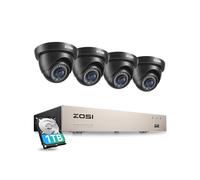 ZOSI 8CH 1080P Kit Surveillance DVR 1To avec Caméra Extérieure Filaire 2MP
