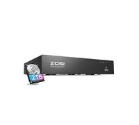 ZOSI 8CH 4K NVR PoE avec Disque Dur Intégré de 2 to, Fonctionne avec Toutes Les Caméras PoE de la même Marque, Extensible Jusqu’à 16CH, Détection de Personne/Véhicule avec Notification Push
