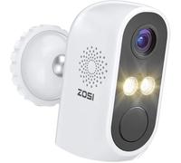 ZOSI C1 Caméra de Surveillance WiFi avec Batterie Rechargeable et Panneau Solaire pour Alimentation Non-Stop
