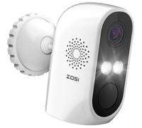 ZOSI C1 Caméra Surveillance WiFi Batterie Rechargeable, Spotlight Alarme, Audio Bidirectionnel, Détection Humaine PIR, APP Gratuite