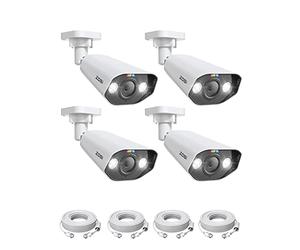 ZOSI C182 Lot de 4 Caméra de Surveillance PoE pour Extérieur, 4K 8MP Haute Résolution, Caméra PoE Supplémentaire pour Compléter Système PoE
