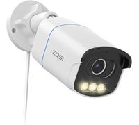 ZOSI C186 3K AuroraLux Caméra Surveillance PoE pour NVR PoE Même Marque | Vision Nocturne Couleur Technologie AI-IPS Grande Ouverture F1.0 Capteur d'image 1/1.79" Audio bidirectionnel Stockage Cloud