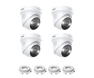 ZOSI C225 Lot de 4 Caméra de Surveillance PoE pour Extérieur, 2K 5MP Haute Résolution, Caméra PoE Supplémentaire pour Compléter Le Système PoE