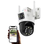 ZOSI C298 PTZ Caméra Surveillance WiFi Extérieure avec Double Objectif 4MP