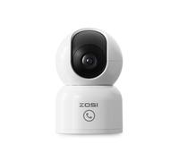 ZOSI C518 Caméra de sécurité intérieure 2 MP - Moniteur pour bébé et caméra pour chien avec fonction panoramique/inclinable à 360°, Wi-Fi double bande 2,4 GHz/5 GHz, détection intelligente de personne
