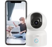 ZOSI C518 H.265+ 2K Caméra de Surveillance WiFi, 2,4G / 5G Caméra IP Intérieure Pan 355° Tilt 108°, Détection et Suivi de Personne, Appel en Un Clic, Audio Bidirectionnel, Stockage Local ou sur Cloud
