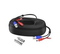 ZOSI Câble BNC CCTV tout-en-un de 30 m, câble d'alimentation et d'extension vidéo 4K/5MP, prend en charge de 960H à 4K Ultra HD, avec connecteur RCA pour système de surveillance DVR