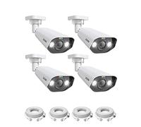 ZOSI Caméra de Surveillance PoE 5 MP, 4 x 5 MP HD, Couleur extérieure, Vision Nocturne, Alarme Lumineuse et sonore pour système POE NVR