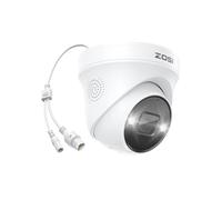 ZOSI Caméra Surveillance PoE Extérieure 5MP, Détection de Personne/Véhicule, Audio bidirectionnel, Vision en Couleur, Fonctionne Uniquement NVR PoE, Alarme de Son et de Lumière, C225