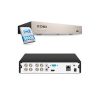 ZOSI Enregistreur vidéo numérique 8CH 1080P H.265+ DVR réseau avec disque dur 500 Go, entrée BNC câblée, 4 en 1 TVI/AHD/CVI/analogique CCTV, sortie HDMI VGA