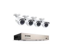 ZOSI H.265+ 1080P 8CH DVR Enregistreur Vidéo Surveillance avec Caméra Surveillance Extérieure, Contrôle à Distance Via 3G/4G/WiFi de Smartphone sans