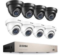 ZOSI H.265+ 1080P 8CH Kit Caméra de Surveillance Intérieur et Extérieure, Détection de Mouvement et Alerte Intantanée