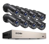 ZOSI H.265+ 8CH 5MP Lite DVR avec 2MP Caméra Surveillance Extérieure Vision Nocturne 80pieds Détection de Mouvement