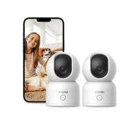 ZOSI Pack 2 C518 H.265+ 2K Caméra de Surveillance WiFi IP Intérieure 2,4G / 5G Pan 355° Tilt 108°, Détection et Suivi de Personne, Appel en Un Clic, Audio Bidirectionnel, Stockage Local ou sur Cloud