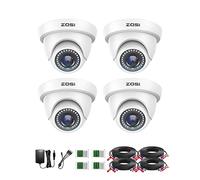 ZOSI Pack 4 Caméra de Surveillance Filaire Extérieure IP66 HD-TVI