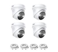 ZOSI Lot de 4 Caméra de Surveillance PoE, 4K 8MP Haute Résolution, Fonctionne avec 4K NVR PoE de la même Marque