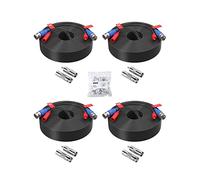 ZOSI Pack de 4 Rallonge Câbles Vidéo 30 mètres BNC Extension pour Système de Surveillance CCTV-Couleur Noir