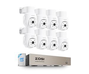 ZOSI PTZ 360°Kit Caméra Surveillance Filaire Dôme Extérieure 8CH 5MP DVR