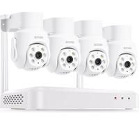 ZOSI Wi-Fi 6 Système de caméra de sécurité CCTV, résolution 5MP, 355° panoramique/inclinaison, 5MP 4PCS -caméras, 1t