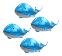 ZOSIGN Ballon de Poisson, 4 Pièces Poisson Ballons en Aluminium, Animaux Marins Ballons, Marine Animal Ballons, Animaux Marins Ballons DéCoration, pour Garçons Filles Enfants(Bleu)