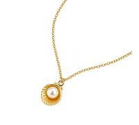 ZOSIGN Collier Coquillage, Collier de Coquillage Or avec Perles, Collier de Plage Exquis, Bijoux d'été pour Plages, Vacances, Quotidien, Cadeau Mode pour Femmes