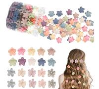 Zosutetoxo Accessoires pour cheveux, 100 pinces à cheveux femmes et filles, mini pinces avec fleur, petites pinces à griffes pour cheveux fins, ornement capillaire adorable pour femmes et