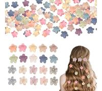 Zosutetoxo Accessoires pour cheveux, 50 pinces à cheveux femmes et filles, mini pinces avec fleur, petites pinces à griffes pour cheveux fins, ornement capillaire adorable pour femmes et