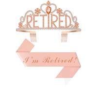 Zosutetoxo Sash, Couronne Femme Pour Célébration Retraite 2026 Diadème & Écharpe Pour Retraite