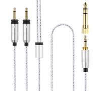 Zosvoses Focal Câble de casque compatible avec casque Focal Elear Elegia Clear Stellia Celestee, câble audio de rechange avec adaptateur 6,35 mm, 1,5 m